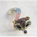 Anillo de dedo tan lindo Fox pavimentado con joyería Rhinestone FR19